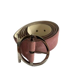 Salvatore Ferragamo Suede & Leather Belt